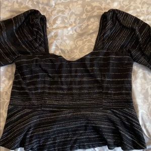 Black and silver blouse